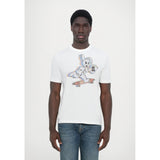 Paul Smith 'Skate Bunny' Print T-Shirt In White