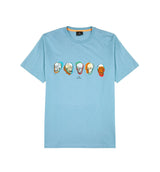 Paul Smith Skulls Logo T-Shirt Light Blue