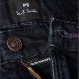 Paul Smith Slim Tapered-Fit 'Blue Black Stretch' Jeans In Dark Wash