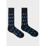 Paul Smith Small 'Dino' Motif Socks In Black