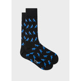 Paul Smith Small 'Dino' Motif Socks In Black