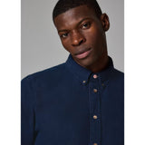 Paul Smith Tailored-Fit Cord Shirt In Navy Blue