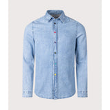 Paul Smith Tailored-Fit Rinse Denim Shirt In Light Blue