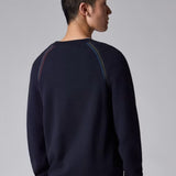 Paul Smith Textured-Cotton Raglan Sweater In Navy