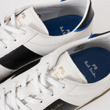 Paul Smith White 'Dover' Trainers with Black Side Panel