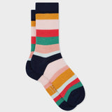 Paul Smith Women's Cotton-Blend Multicolour Stripe Socks