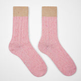 Paul Smith Women's Pink Cotton-Blend Cable Knit Socks