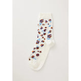 Paul Smith Womens Damask Rose Socks In White