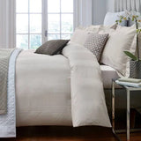Peacock Blue Hotel Capella Bedding in Cashmere - Cream