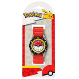 Pokémon Canvas Rip Strap Time Teacher Watch In Red
