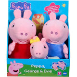Peppa Pig 3 Pack Soft Plush Toy Set
