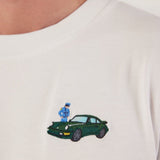 Percival Envy Auxiliary T Shirt Embroidered Organic Cotton In White