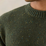 Percival Rhodes White Glove Crew Neck Jumper In Forest