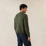 Percival Rhodes White Glove Crew Neck Jumper In Forest