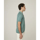 Peregrine Textured Cotton Polo Shirt in Lovat Green