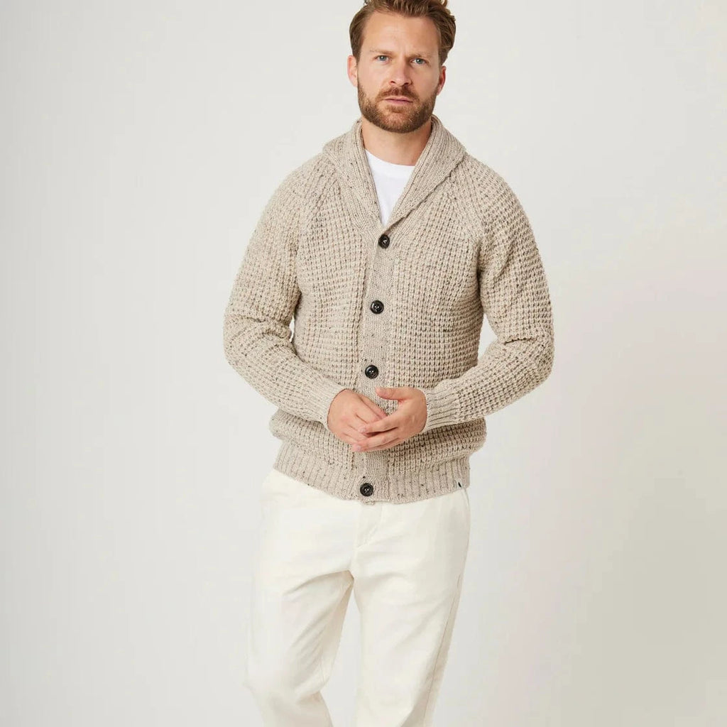 Peregrine Waffle Shawl Cardigan in Skiddaw