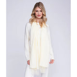 Pia Rossini - Pia Pashmina with Twisted Fringes In Ecru