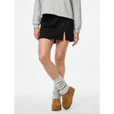 Pieces Filisa Rib Knitted Leg Warmers In Light Grey Melange