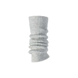Pieces Filisa Rib Knitted Leg Warmers In Light Grey Melange