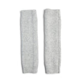Pieces Filisa Rib Knitted Leg Warmers In Light Grey Melange