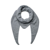 Pieces Fortuna Triangle Scarf In Medium Grey Melange