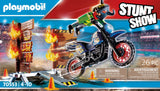 Playmobil Stunt Show Motocross With Fiery Wall