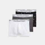 Polo Ralph Lauren Classic Stretch Cotton Boxer 3-Pack in White/Heather/Black