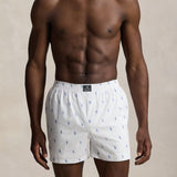Polo Ralph Lauren Cotton Boxer 3-Pack in White/Blue Stripe