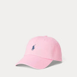 Polo Ralph Lauren Cotton Chino Baseball Cap in Carmel Pink /Blue