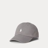 Polo Ralph Lauren Cotton Chino Baseball Cap in Perfect Grey/White