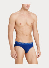 Polo Ralph Lauren Low-Rise Brief 3-Pack In Navy / Saph Star/ Brmd