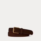 Polo Ralph Lauren Suede Dress Belt in Dark Brown