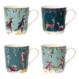 Portmeirion Woodland Tales Set of 4 Assorted Mugs