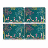 Portmeirion Woodland Tales Set of 4 Deer & Robin Placemats