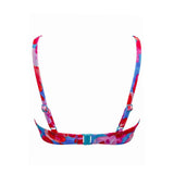 Pour Moi Marrakesh Underwired Bikini Top In Blue Pink