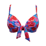 Pour Moi Marrakesh Underwired Bikini Top In Blue Pink