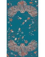 Powder Autumn Owl Print Scarf