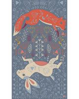 Powder Scandi Fox & Hare Print Scarf