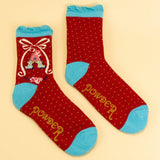 Powder Letter A Ankle Socks