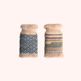 Powder Agatha Wrist Warmers In Denim Mix