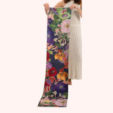 Powder Autumn Posy Luxe Scarf In Midnight