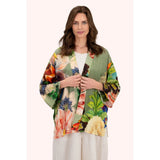 Powder Botanical Bouquet Kimono In Sage