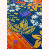 Powder Cotton Scarf Trailing Floral In Navy