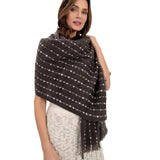 Powder Dakota Cosy Scarf In Chocolate Brown