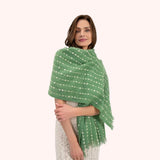 Powder Dakota Cosy Scarf In Olive