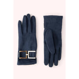 Powder Dana Faux Suede Gloves in Navy