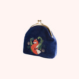 Powder Elegant Fox Velvet Coin Purse