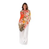 Powder Fine Flowers Linen/Cotton Mix Scarf