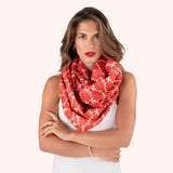 Powder Infinity Scarf In Rouge Palms