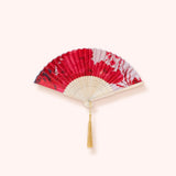 powder Satin Fan In Rouge Blooms
